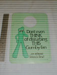 Gumby Fan Club "Do Not Disturb" sign